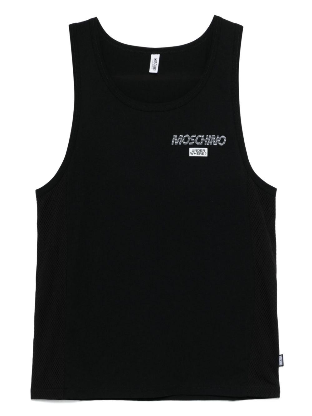 Moschino logo-appliqué tank top - Black von Moschino