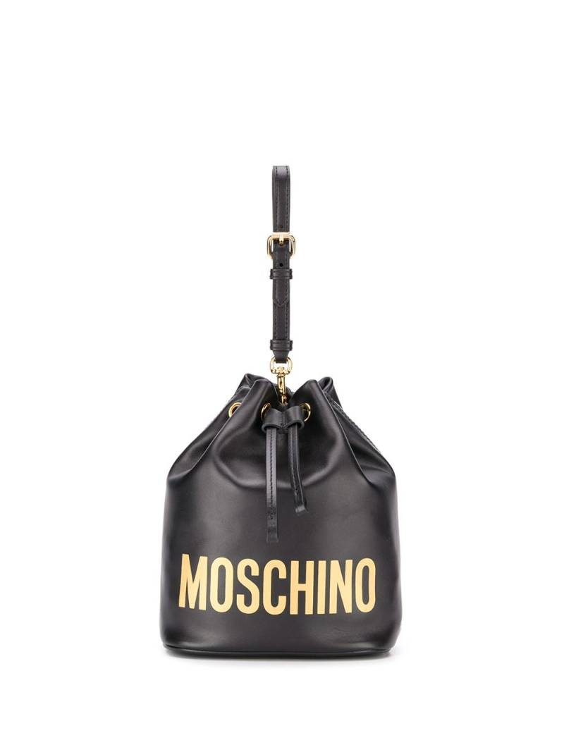 Moschino logo-print bucket bag - Black von Moschino