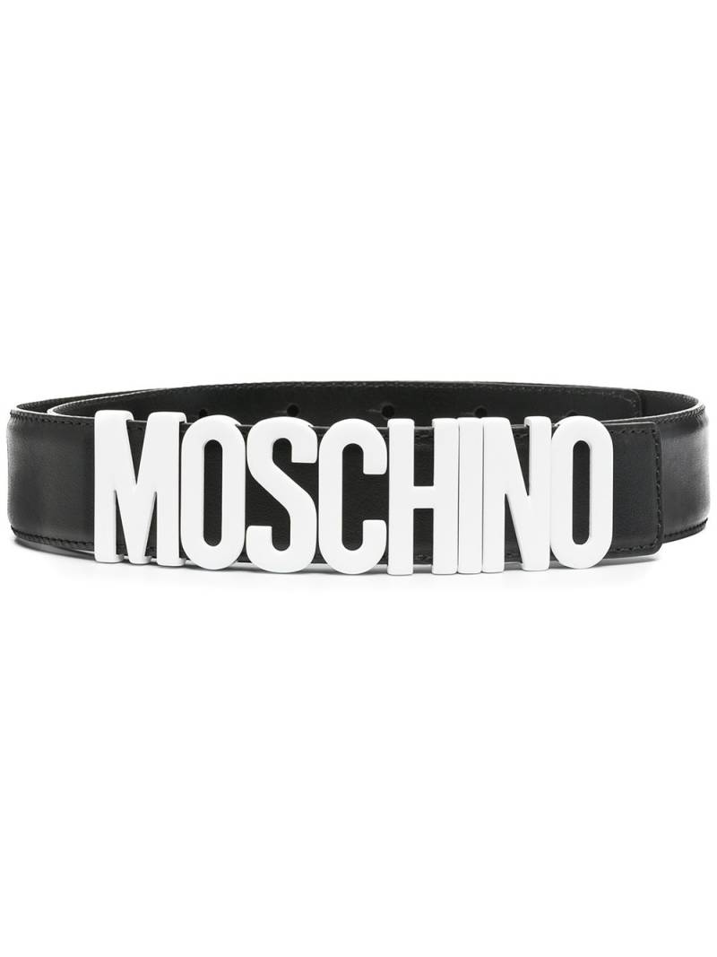 Moschino logo buckle belt - Black von Moschino