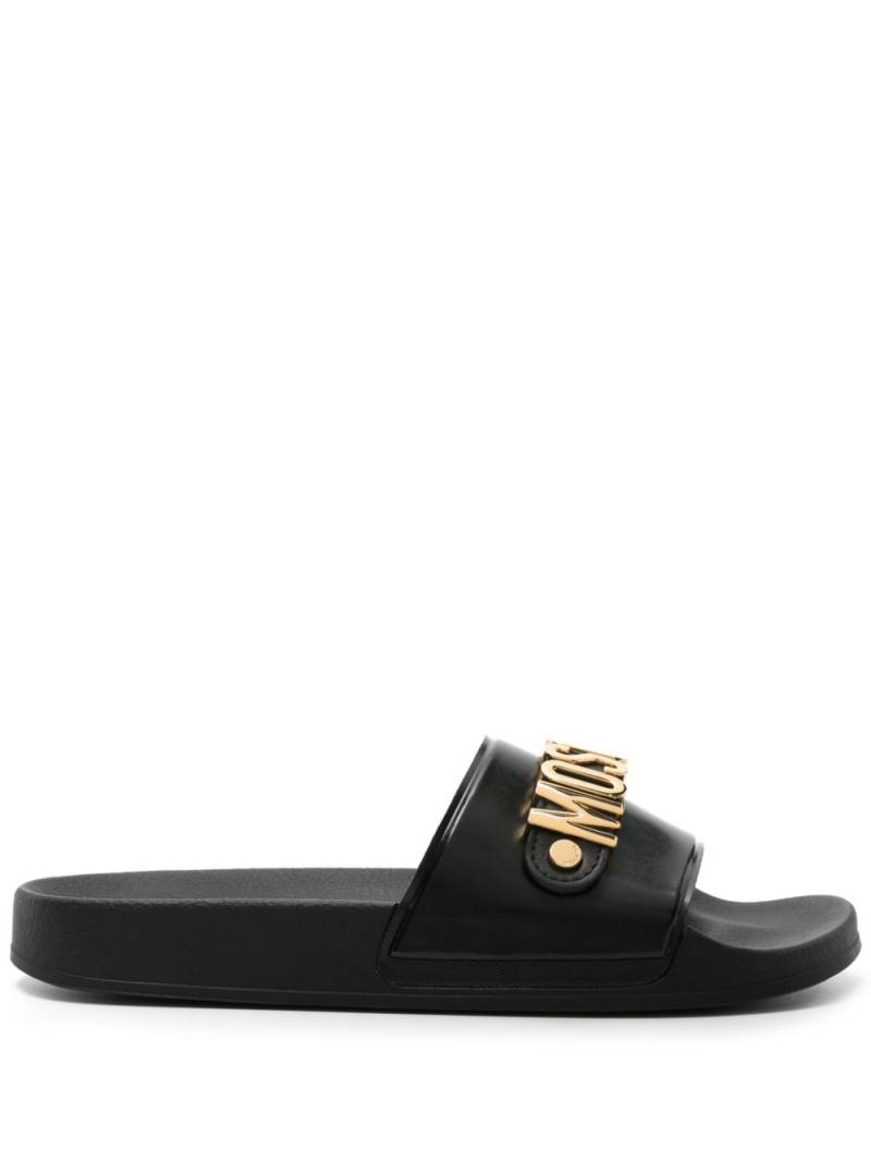 Moschino logo-embellished slides - Black von Moschino