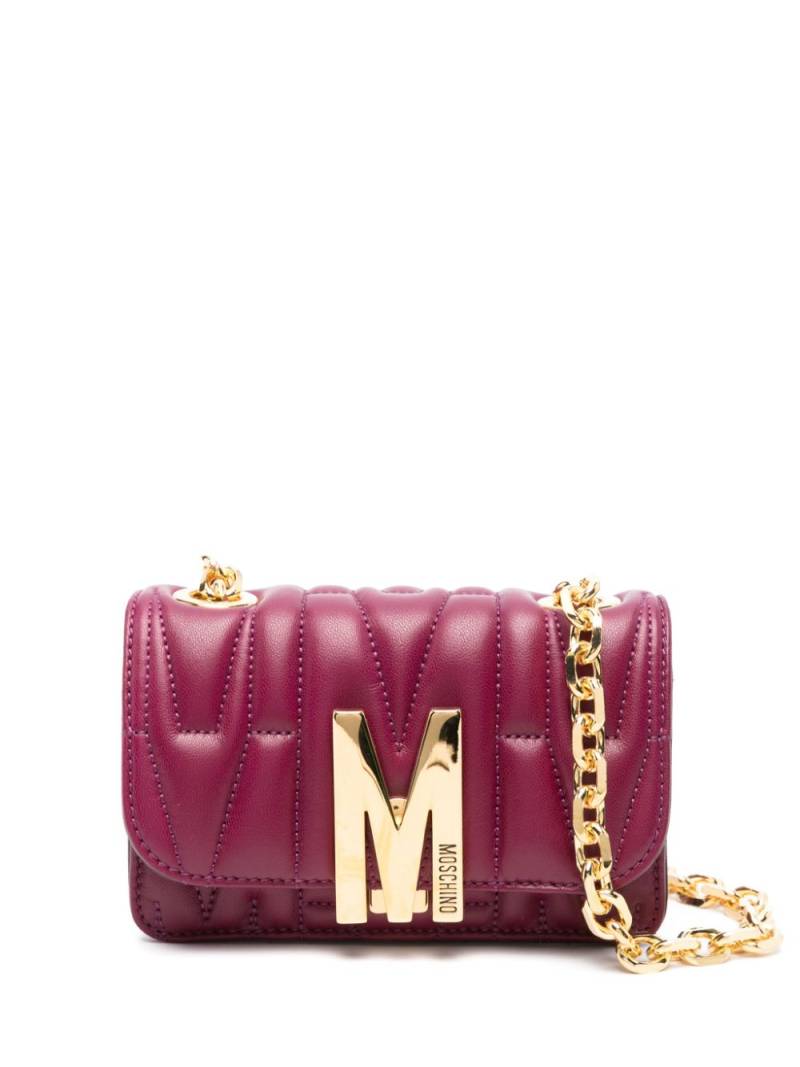 Moschino logo-embossed shoulder bag - Purple von Moschino