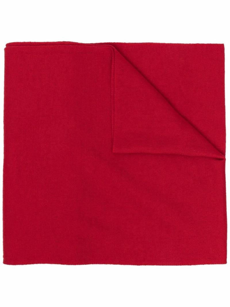 Moschino logo intarsia knitted scarf - Red von Moschino