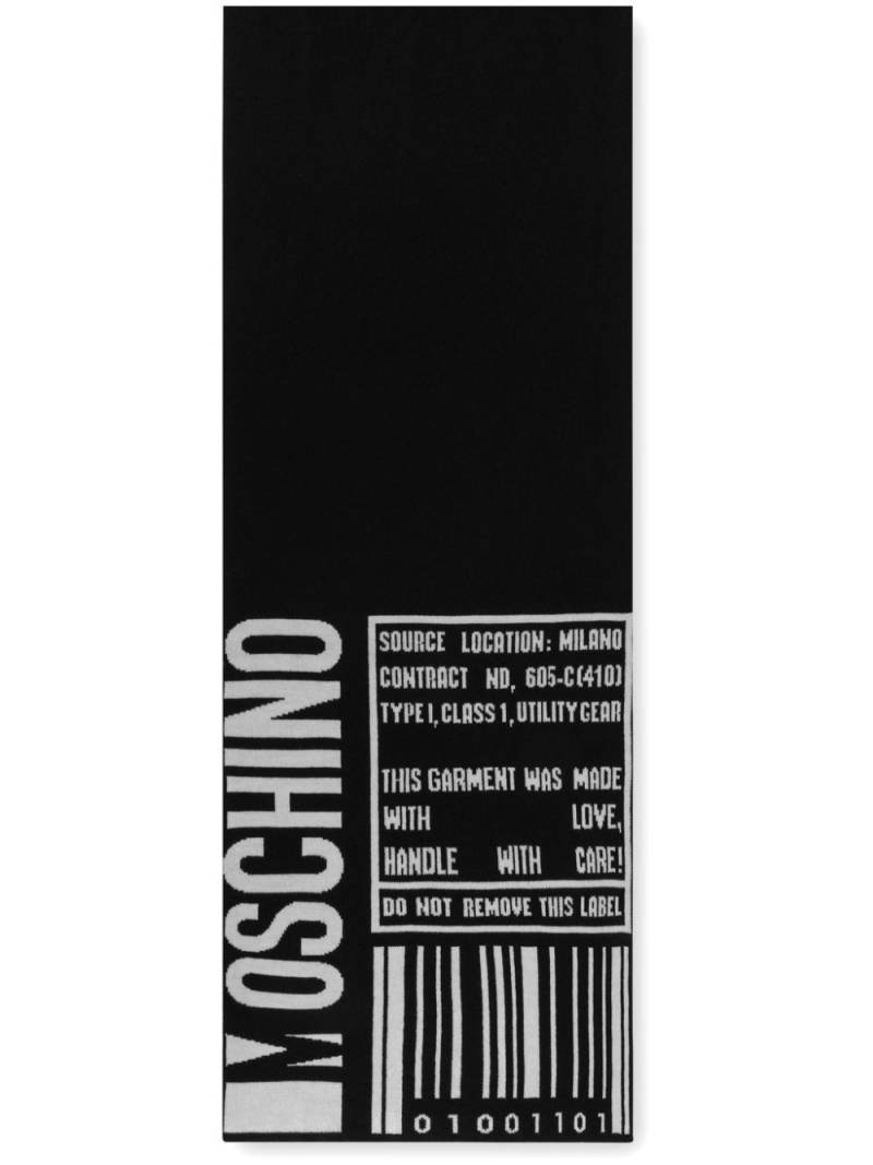 Moschino logo-intarsia scarf - Black von Moschino