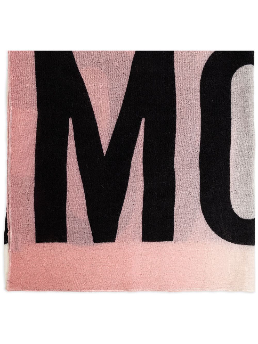 Moschino logo-intarsia wool scarf - Pink von Moschino