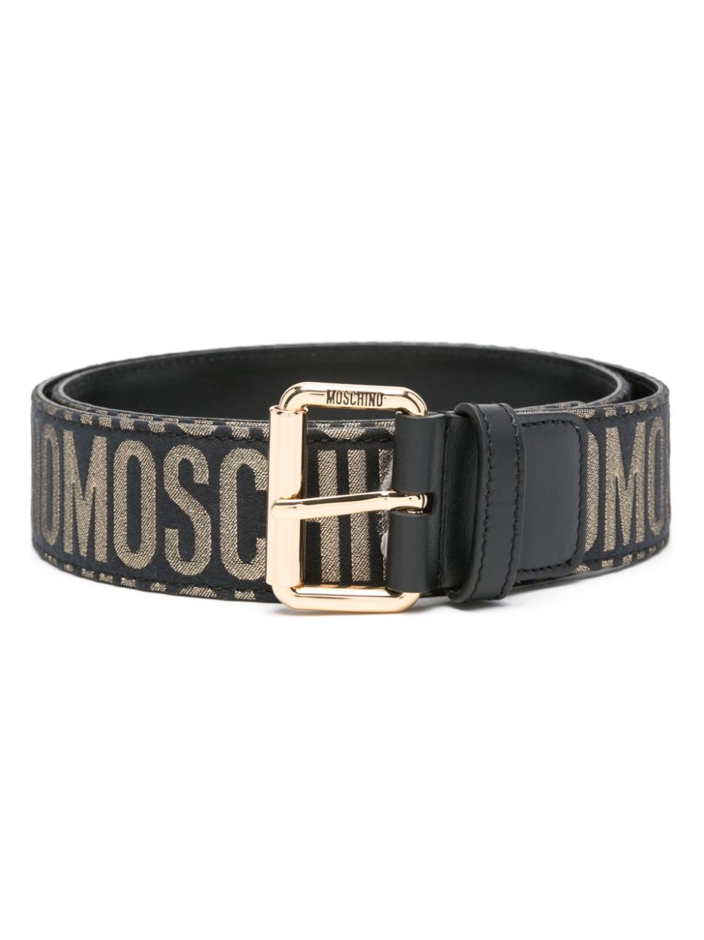 Moschino logo-jacquard buckle belt - Black von Moschino