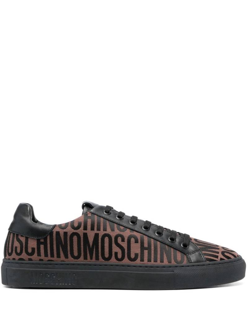 Moschino logo-jacquard low-top sneakers - Brown von Moschino