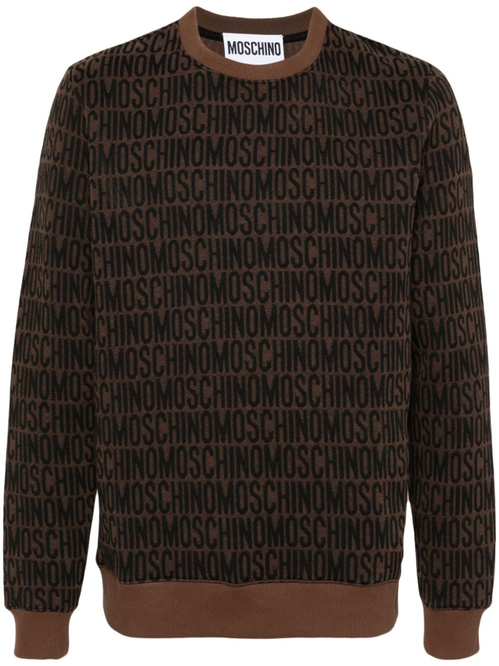 Moschino logo-jacquard sweatshirt - Black von Moschino