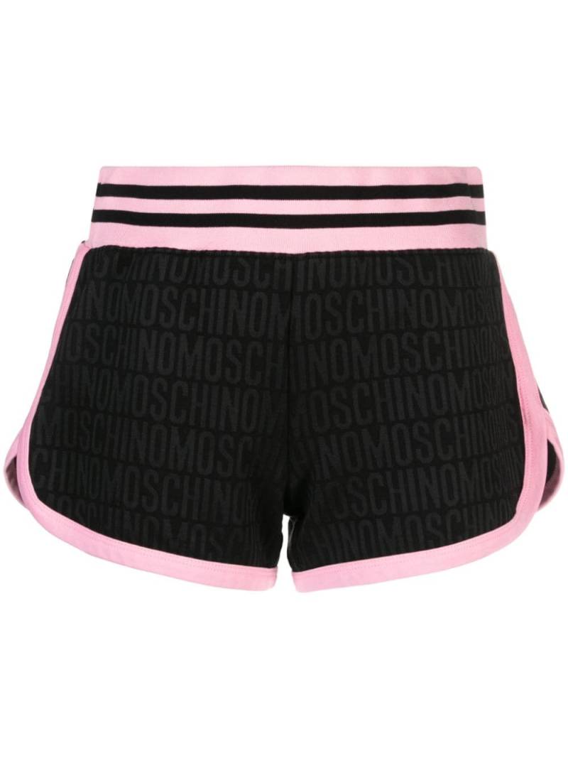 Moschino logo-jacquard track shorts - Black von Moschino
