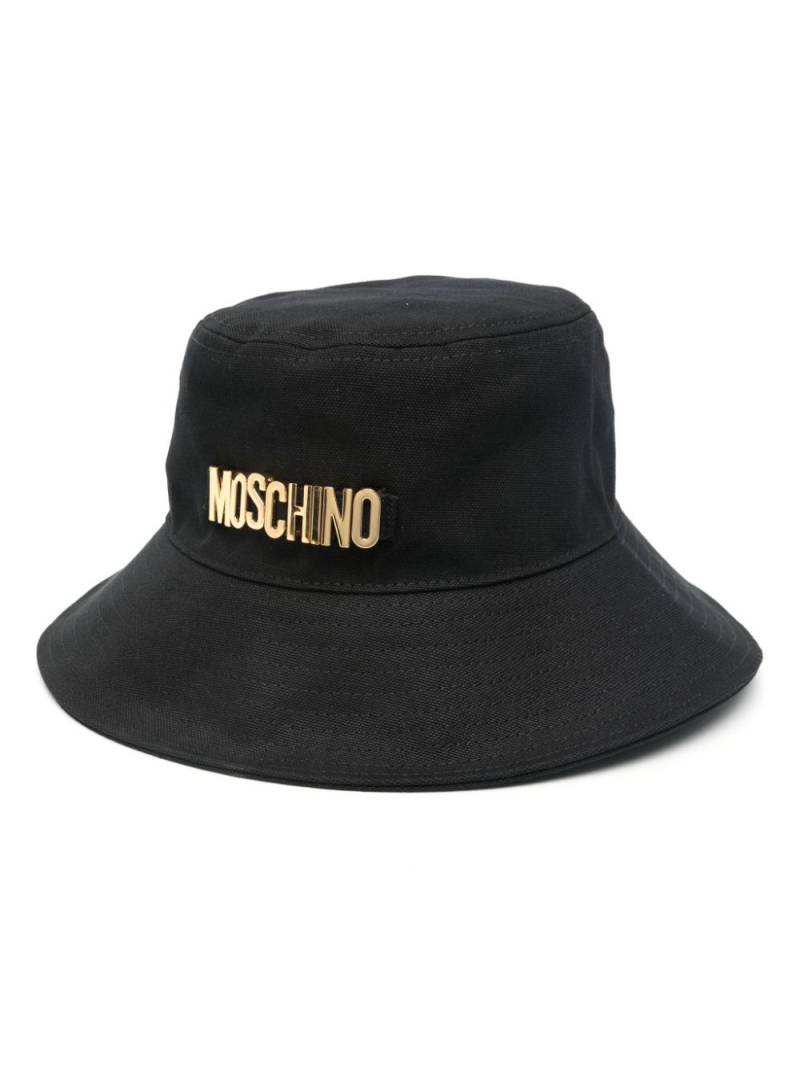 Moschino logo-lettering bucket hat - Black von Moschino