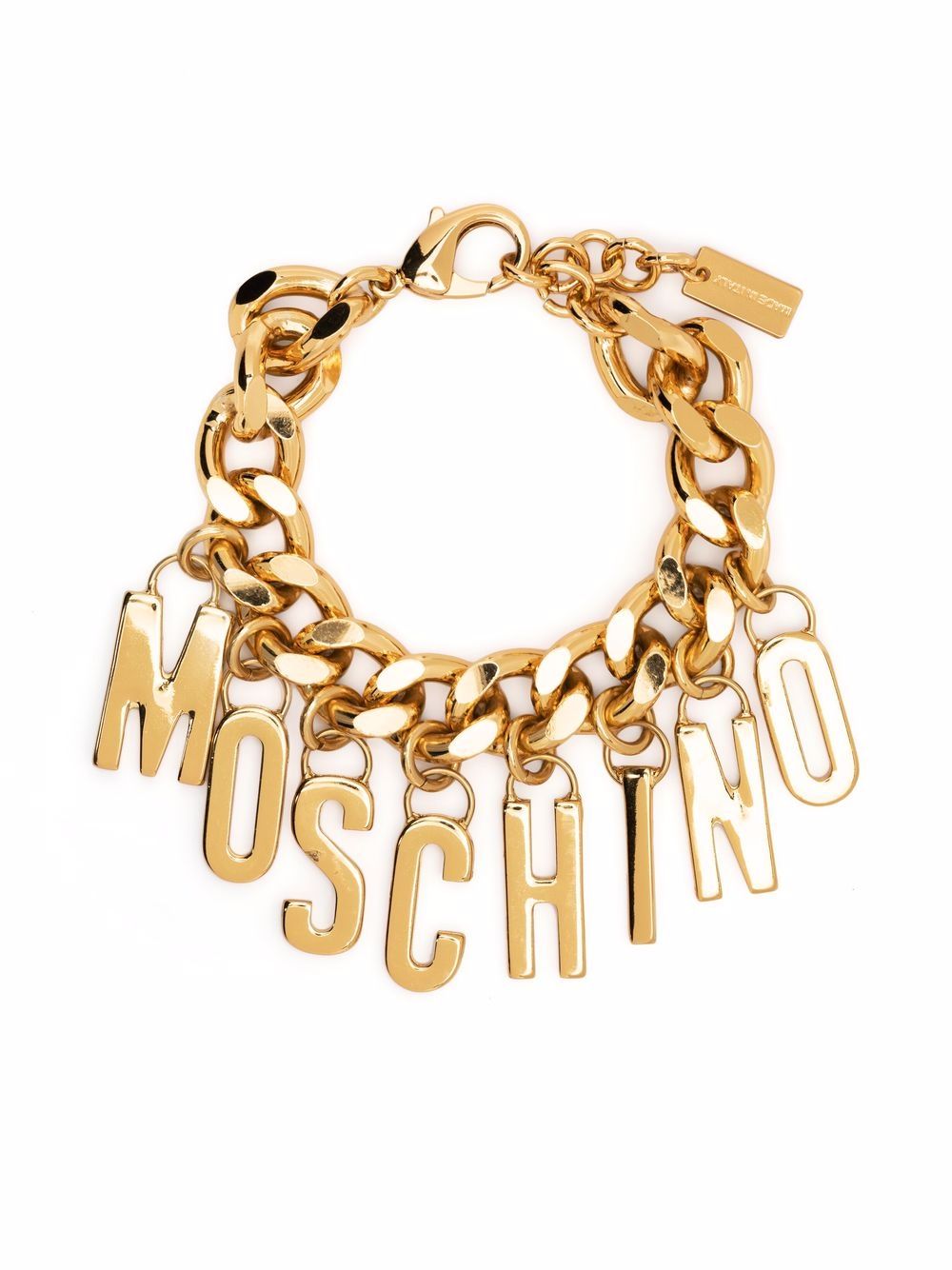 Moschino logo-lettering chain bracelet - Gold von Moschino