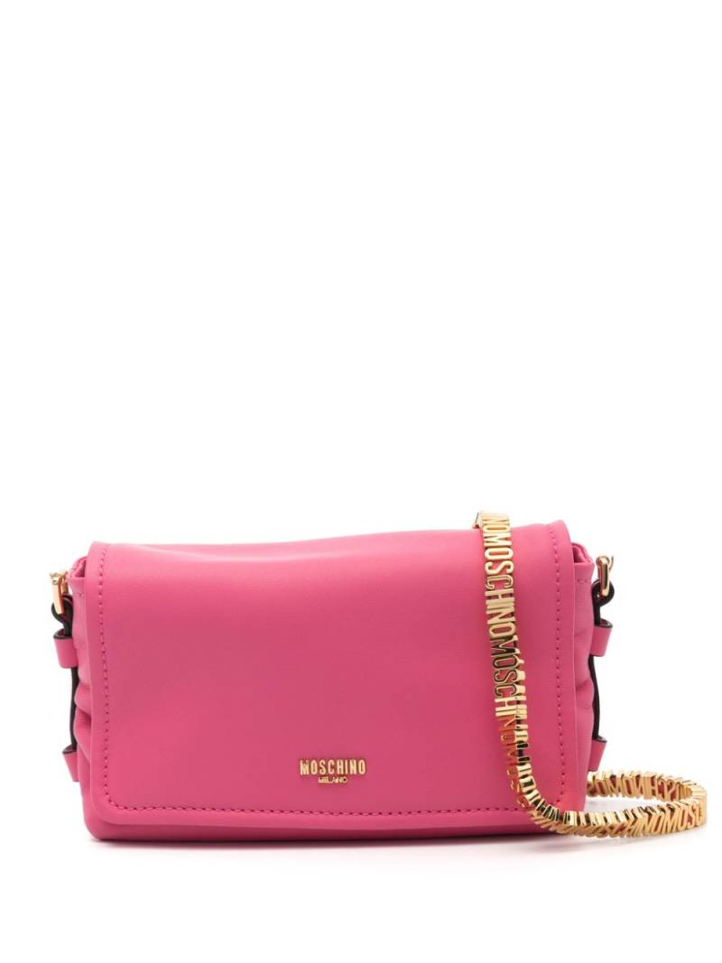 Moschino logo-lettering cross body bag - Pink von Moschino