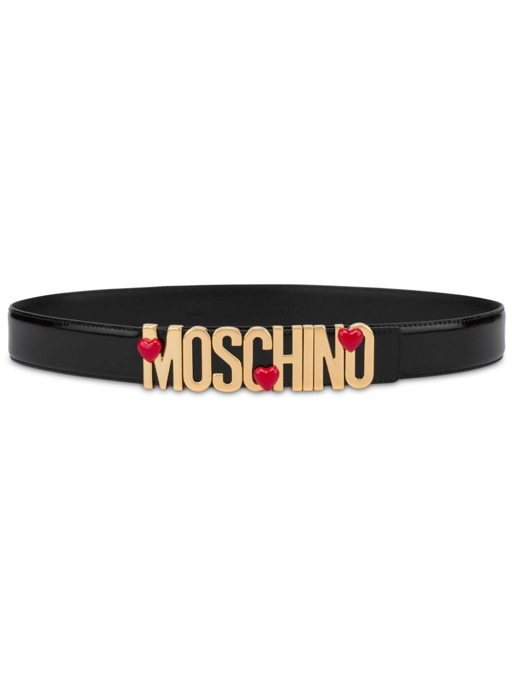 Moschino logo-lettering leather belt - Black von Moschino