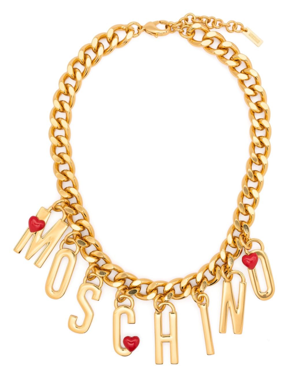 Moschino logo-lettering necklace - Gold von Moschino