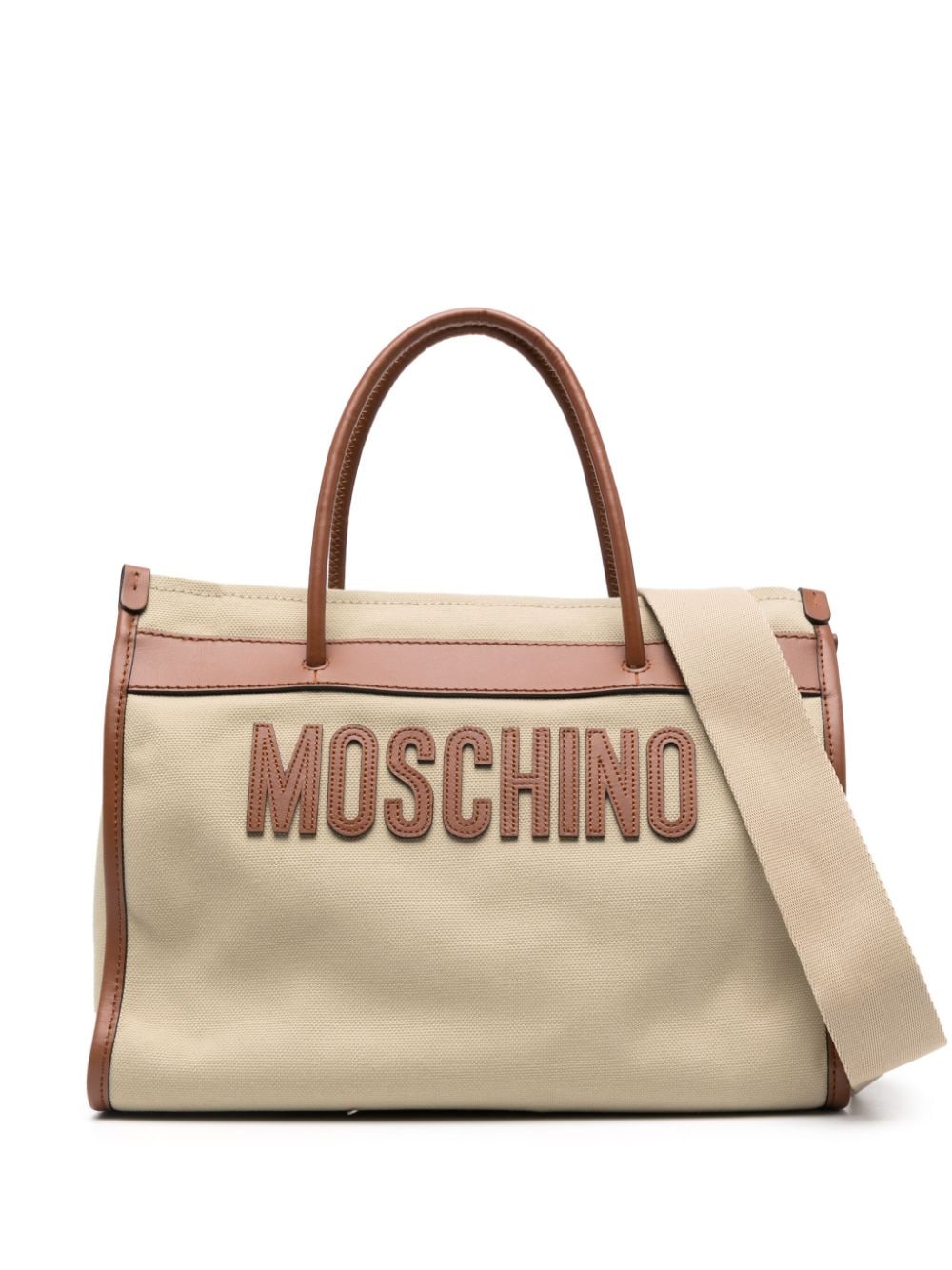 Moschino logo-lettering tote bag - Neutrals von Moschino