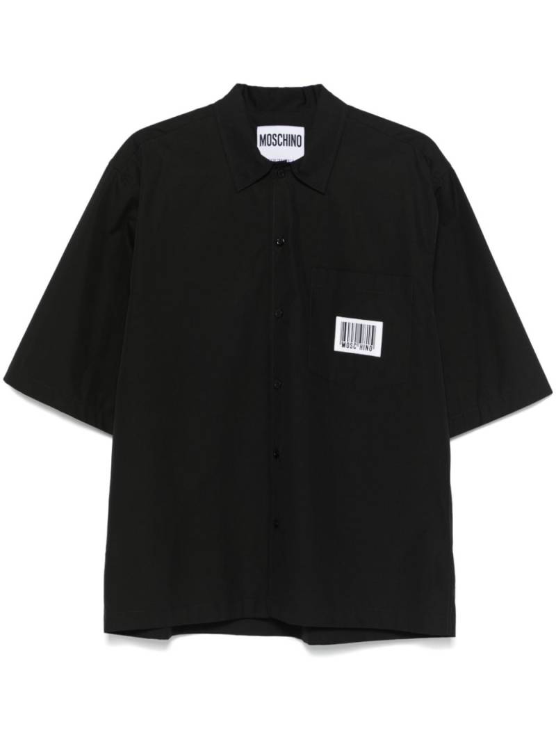 Moschino logo-patch shirt - Black von Moschino