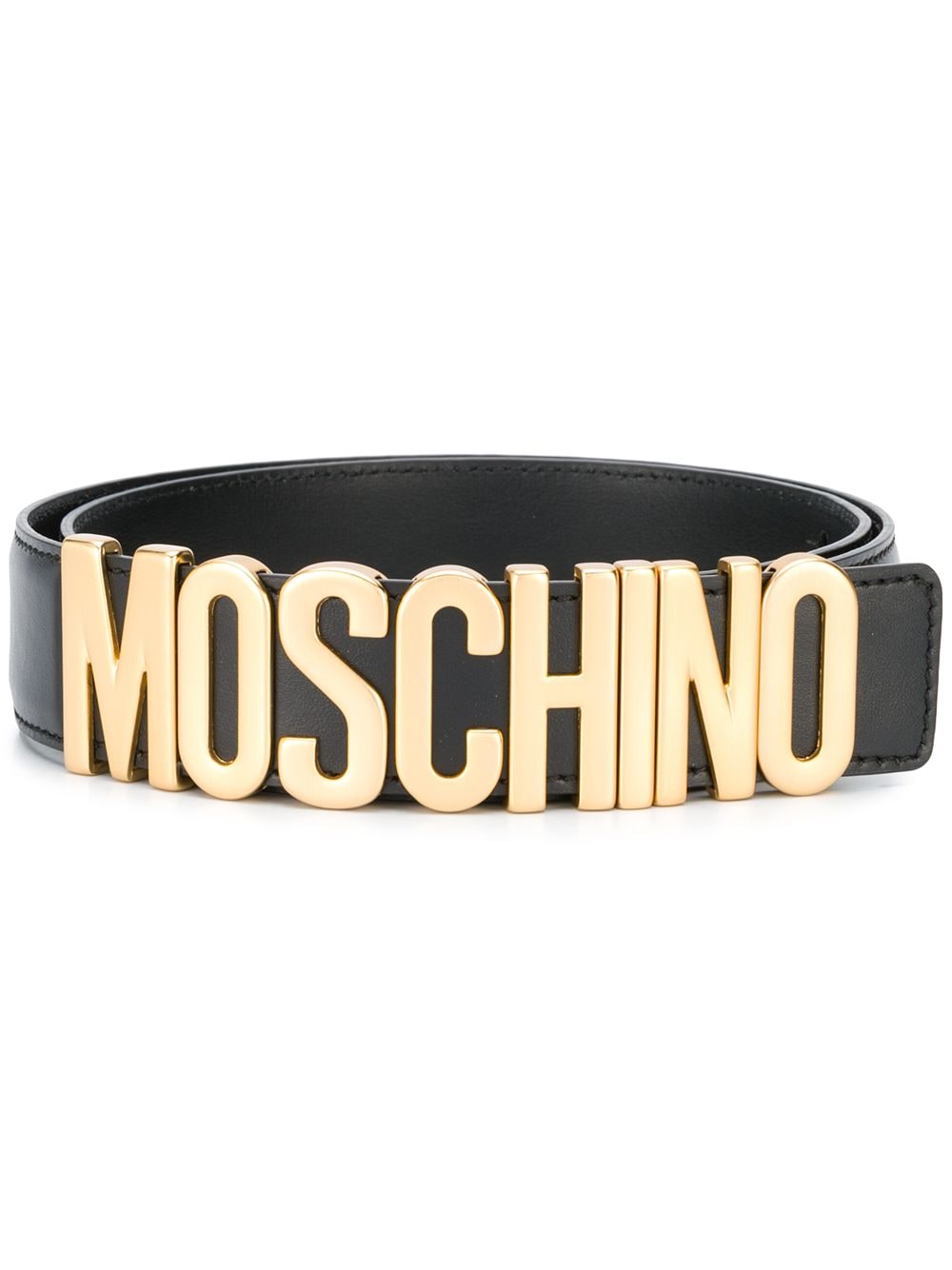 Moschino logo plaque belt - Black von Moschino
