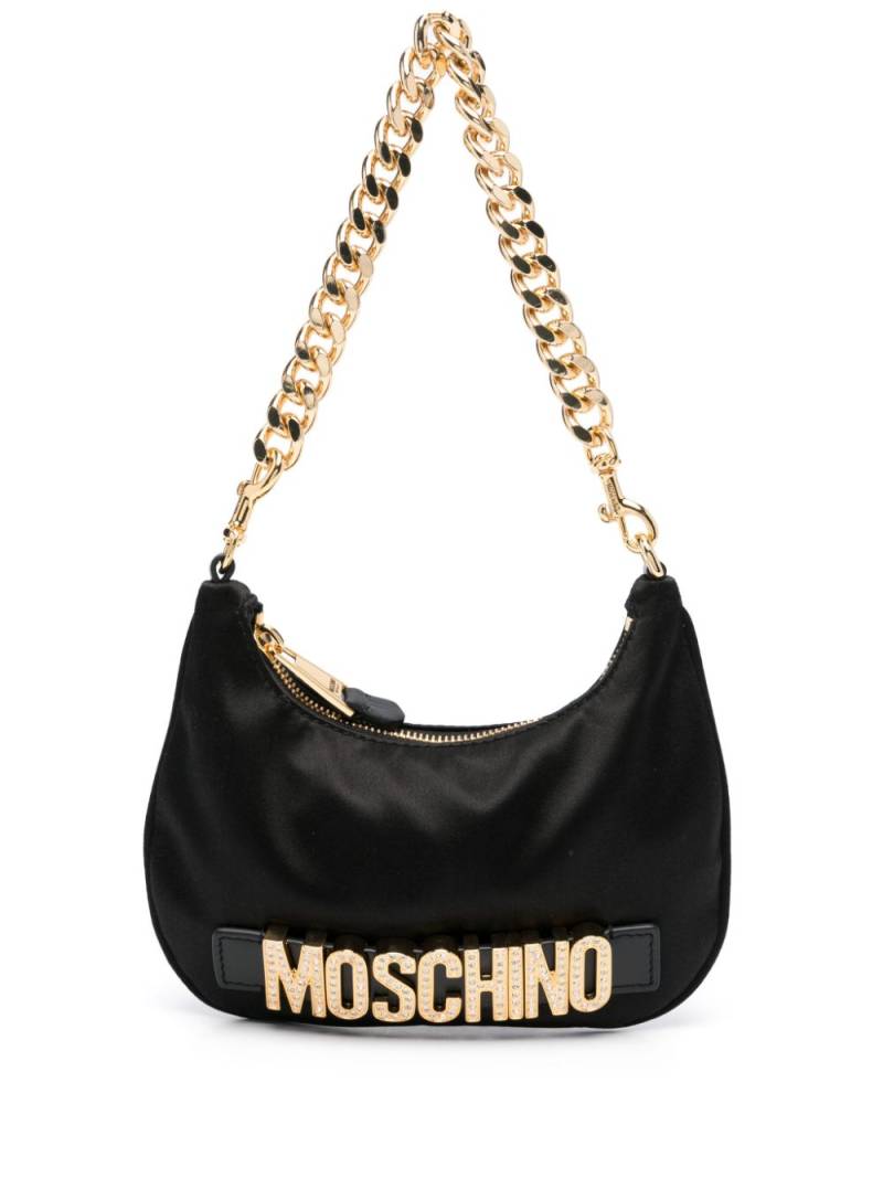 Moschino logo-plaque shoulder bag - Black von Moschino