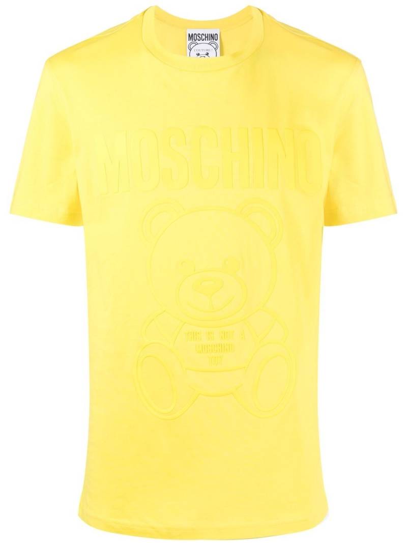 Moschino logo-print T-shirt - Yellow von Moschino