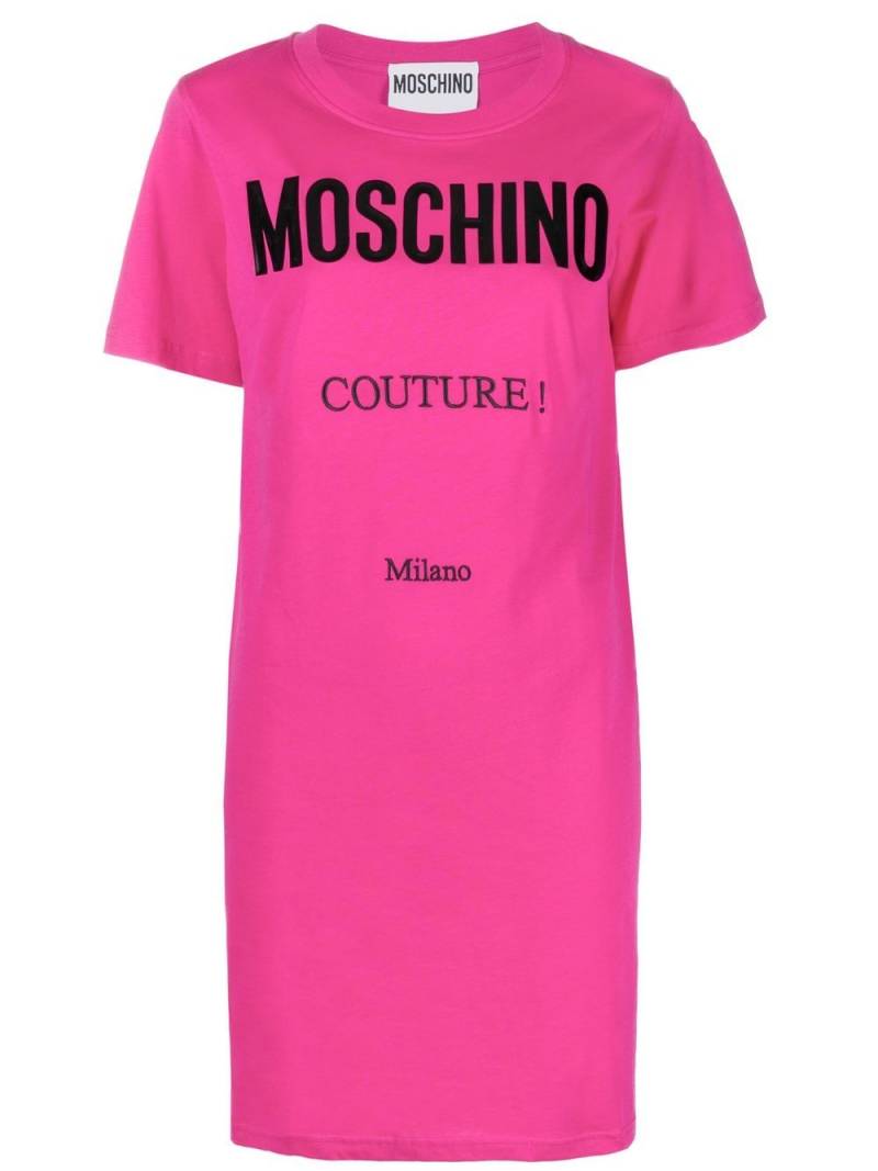 Moschino logo-print T-shirt dress - Pink von Moschino