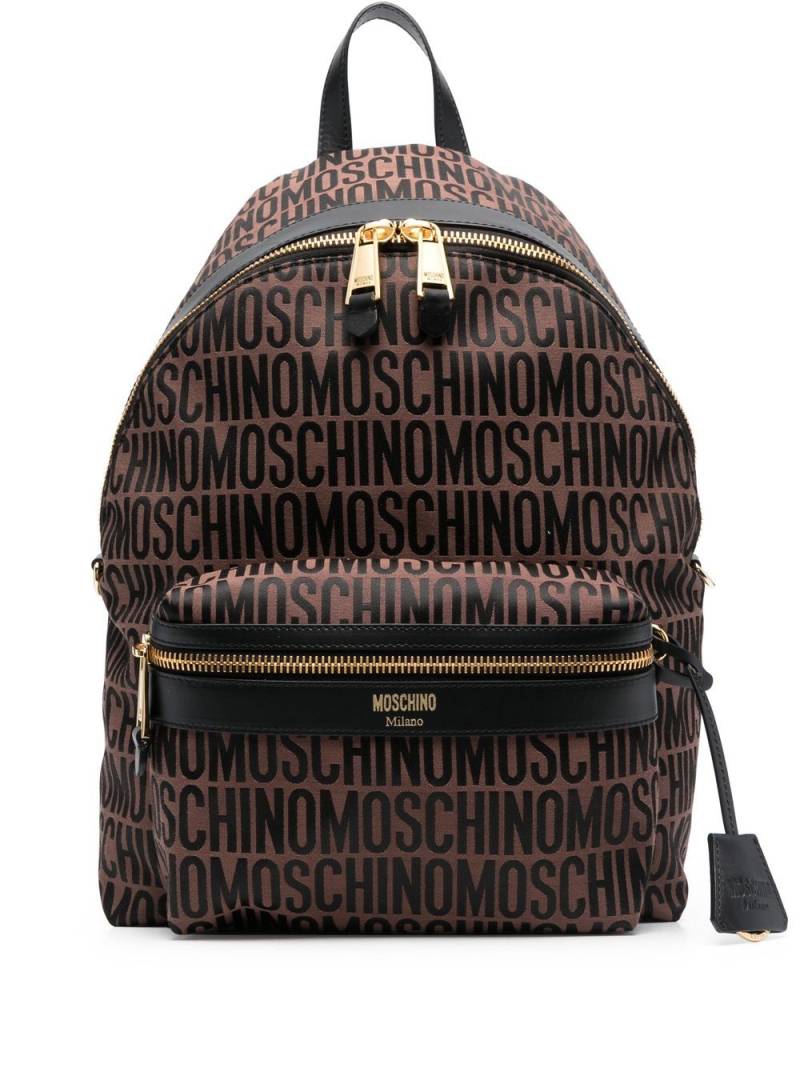 Moschino logo-print backpack - Brown von Moschino