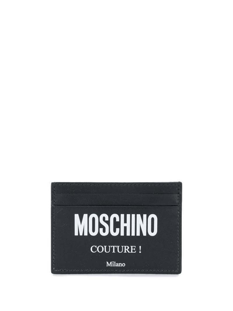 Moschino logo print cardholder - Black von Moschino