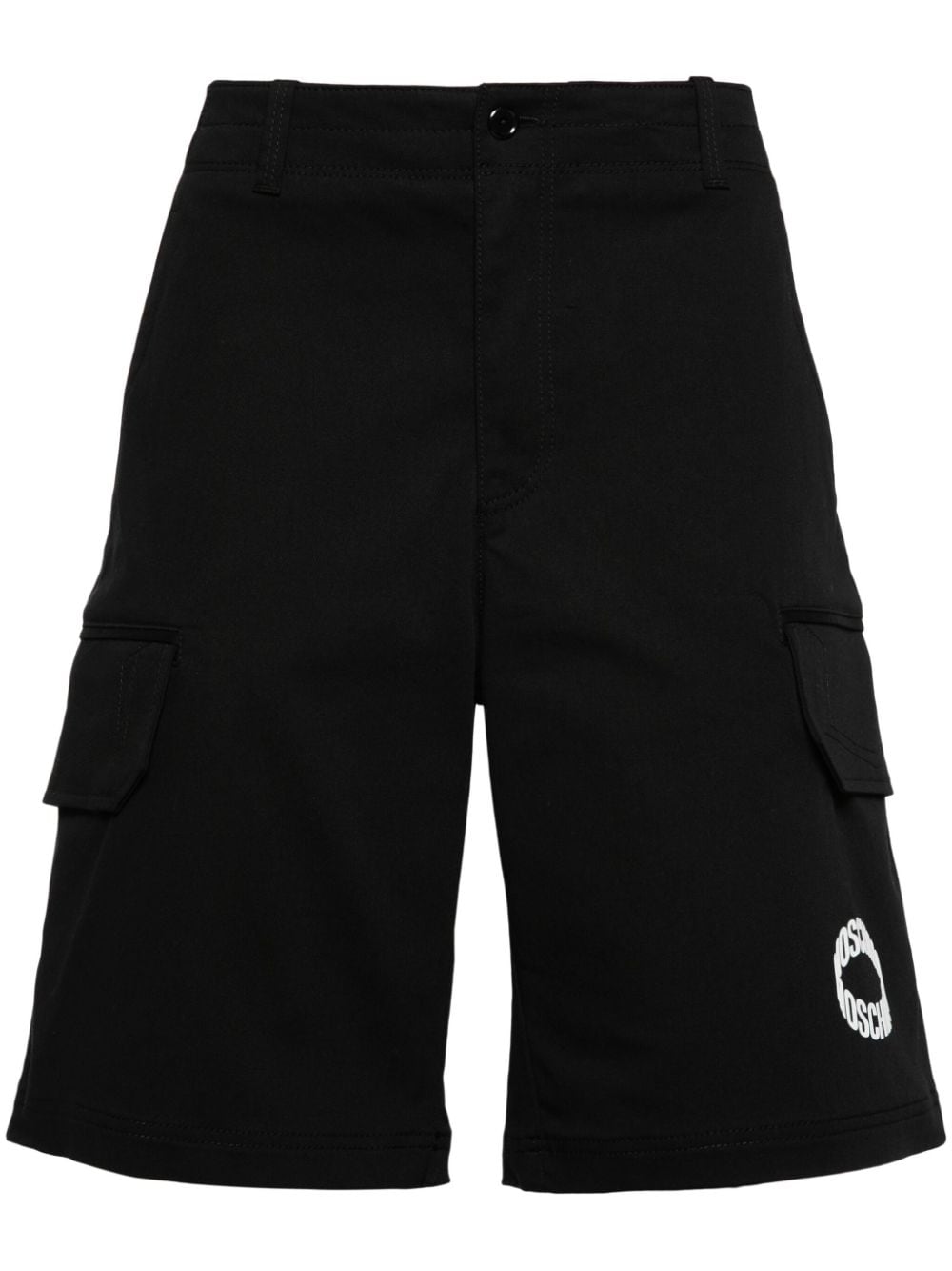 Moschino logo-print cargo shorts - Black von Moschino