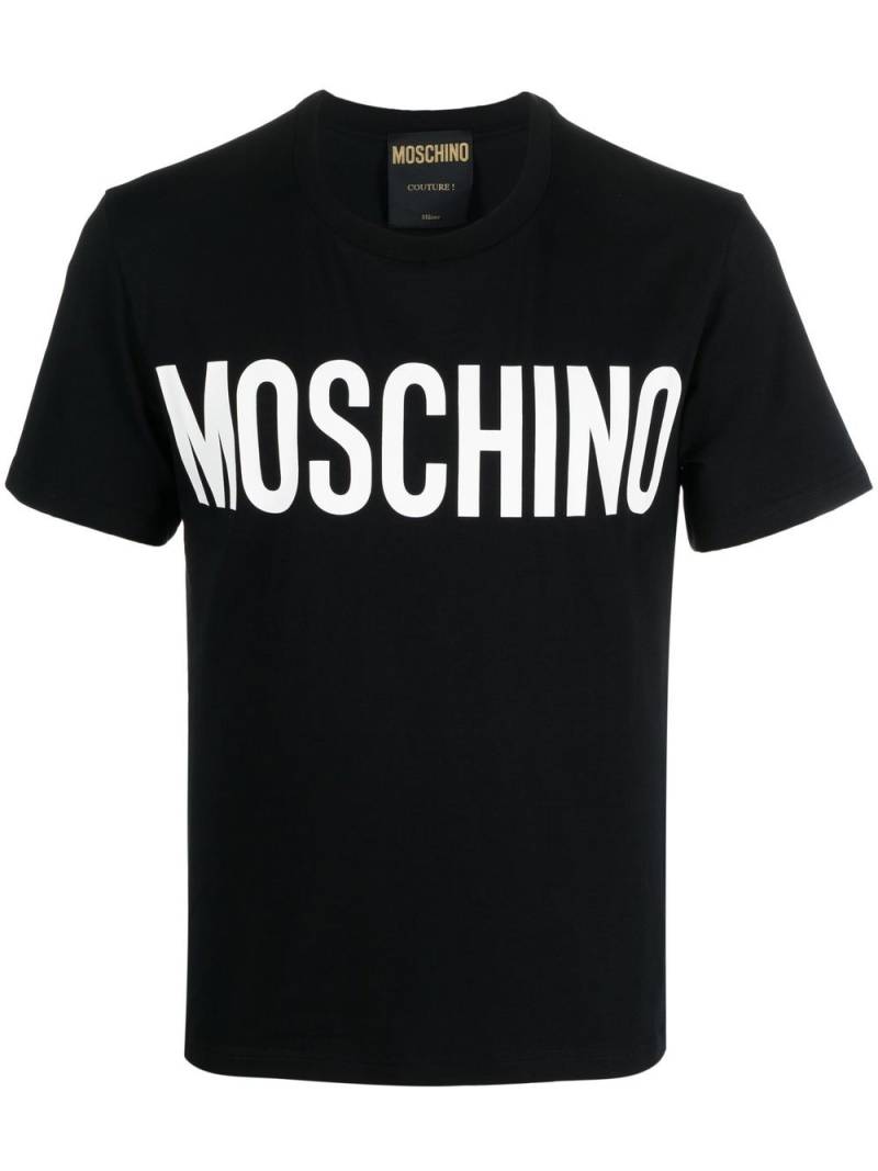 Moschino logo-print cotton T-shirt - Black von Moschino