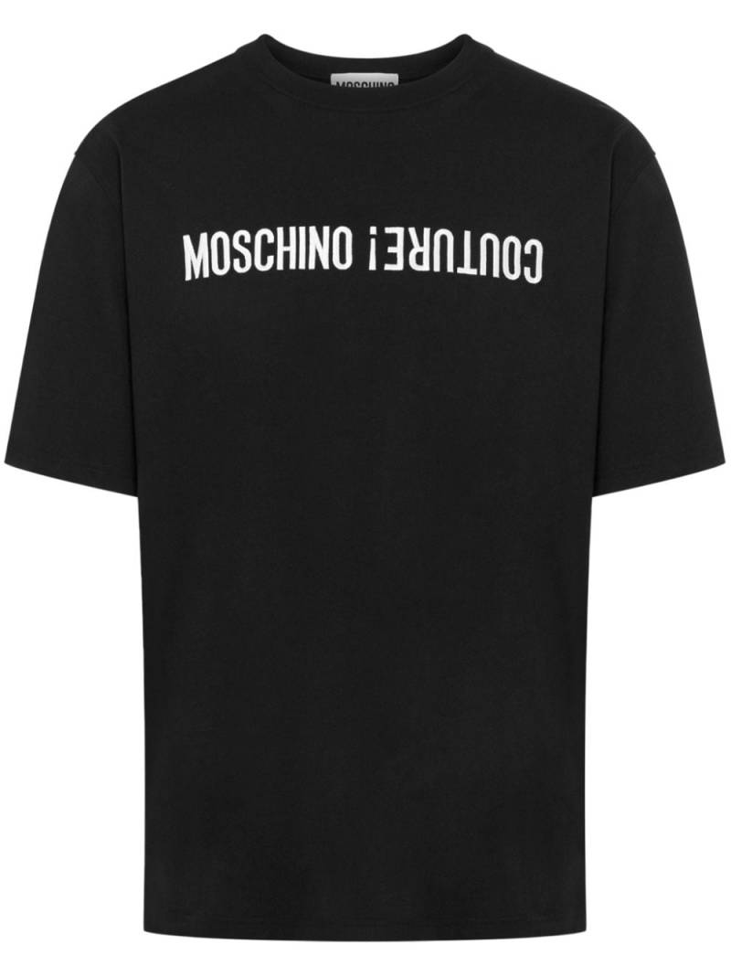 Moschino logo-print cotton T-shirt - Black von Moschino