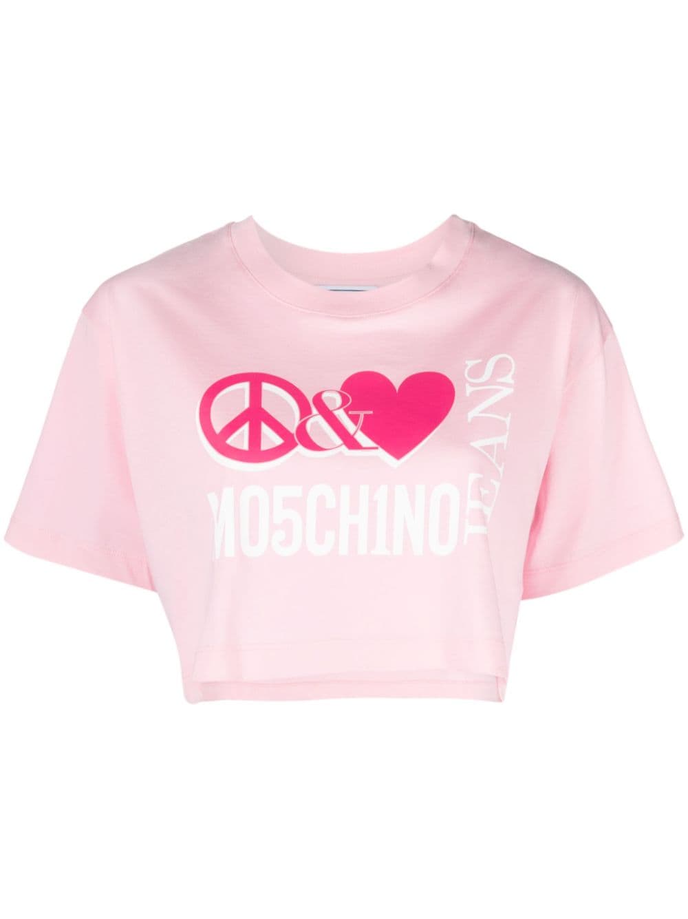 Moschino logo-print cotton T-shirt - Pink von Moschino