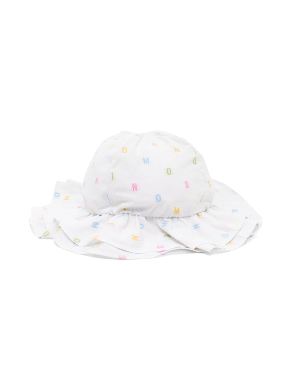 Moschino Kids logo-print cotton sun hat - White von Moschino Kids