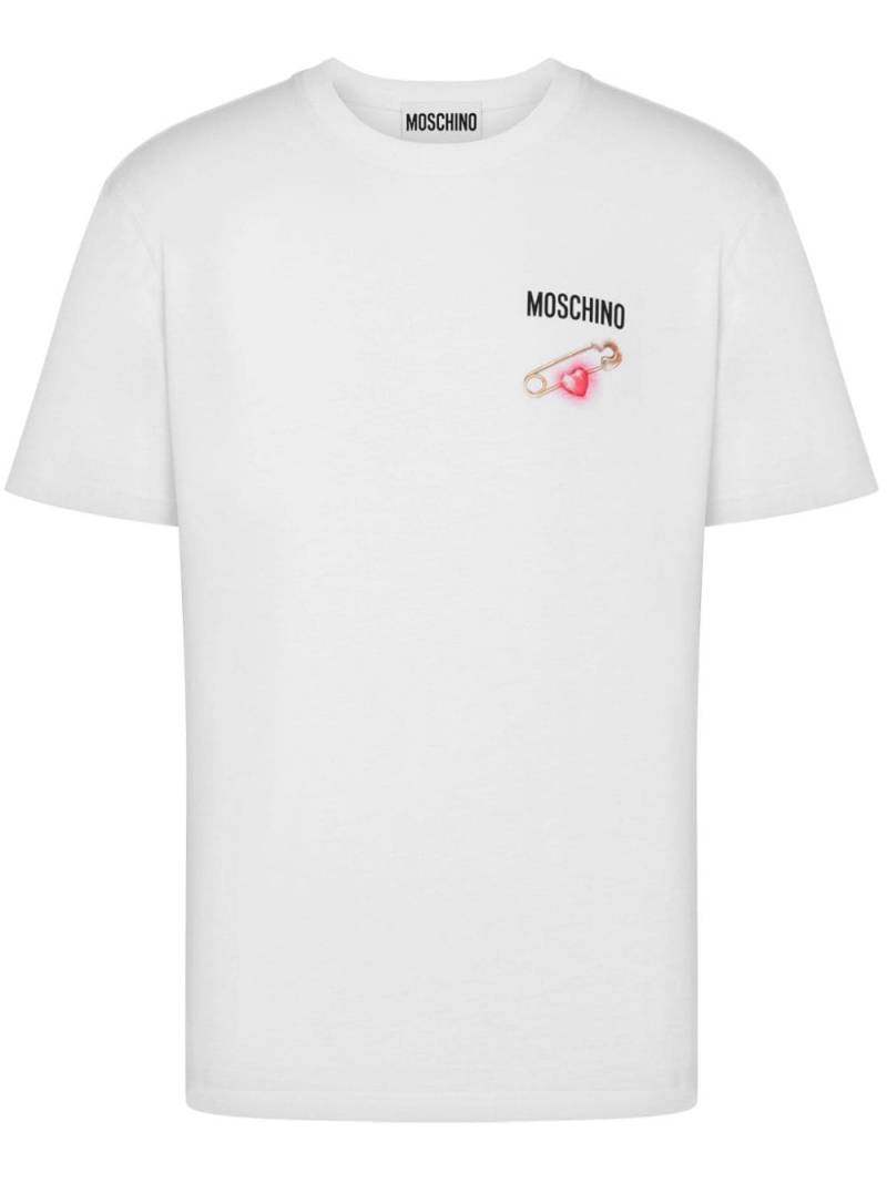Moschino logo-print cotton t-shirt - White von Moschino