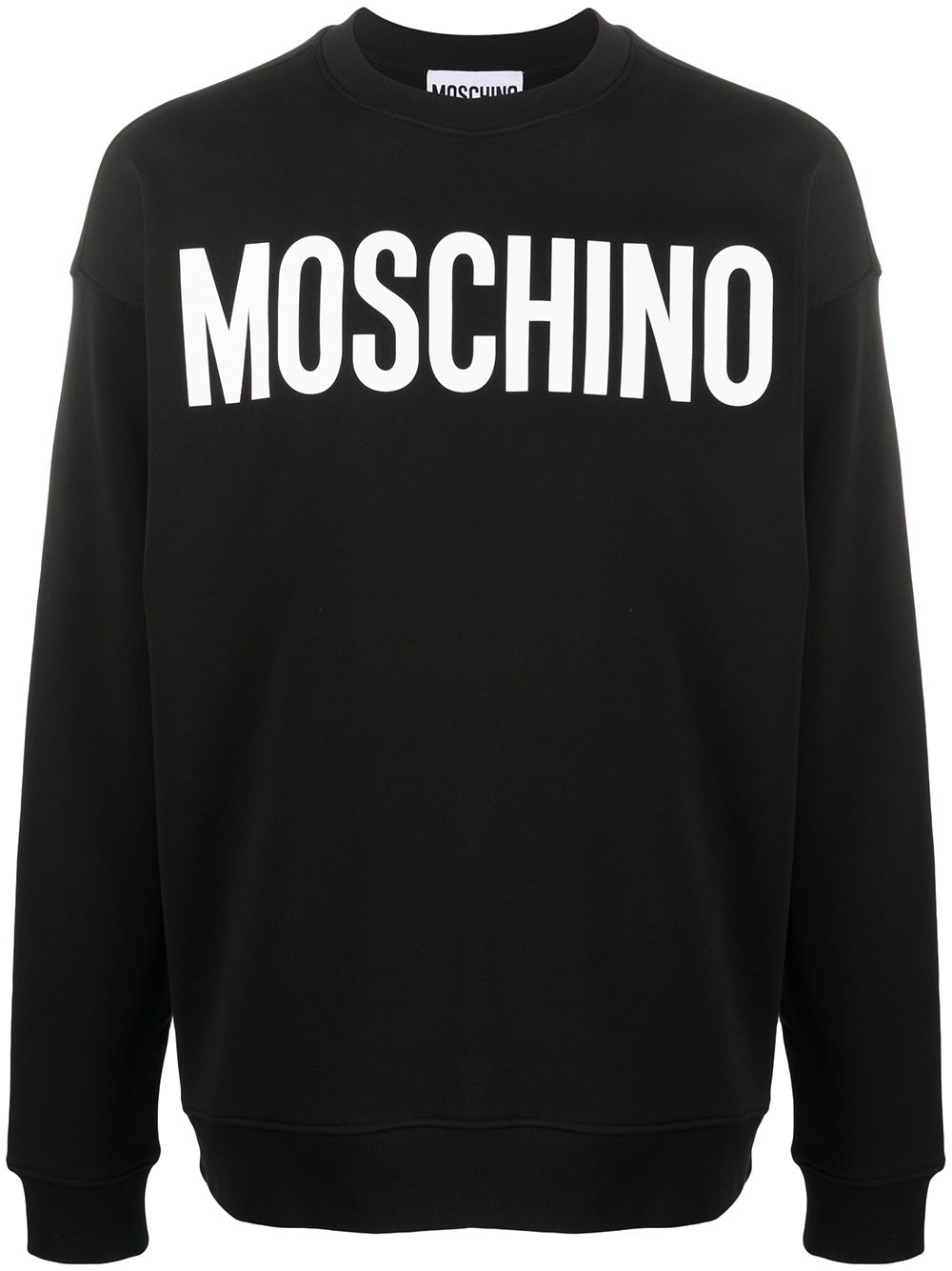 Moschino logo print crew neck sweatshirt - Black von Moschino