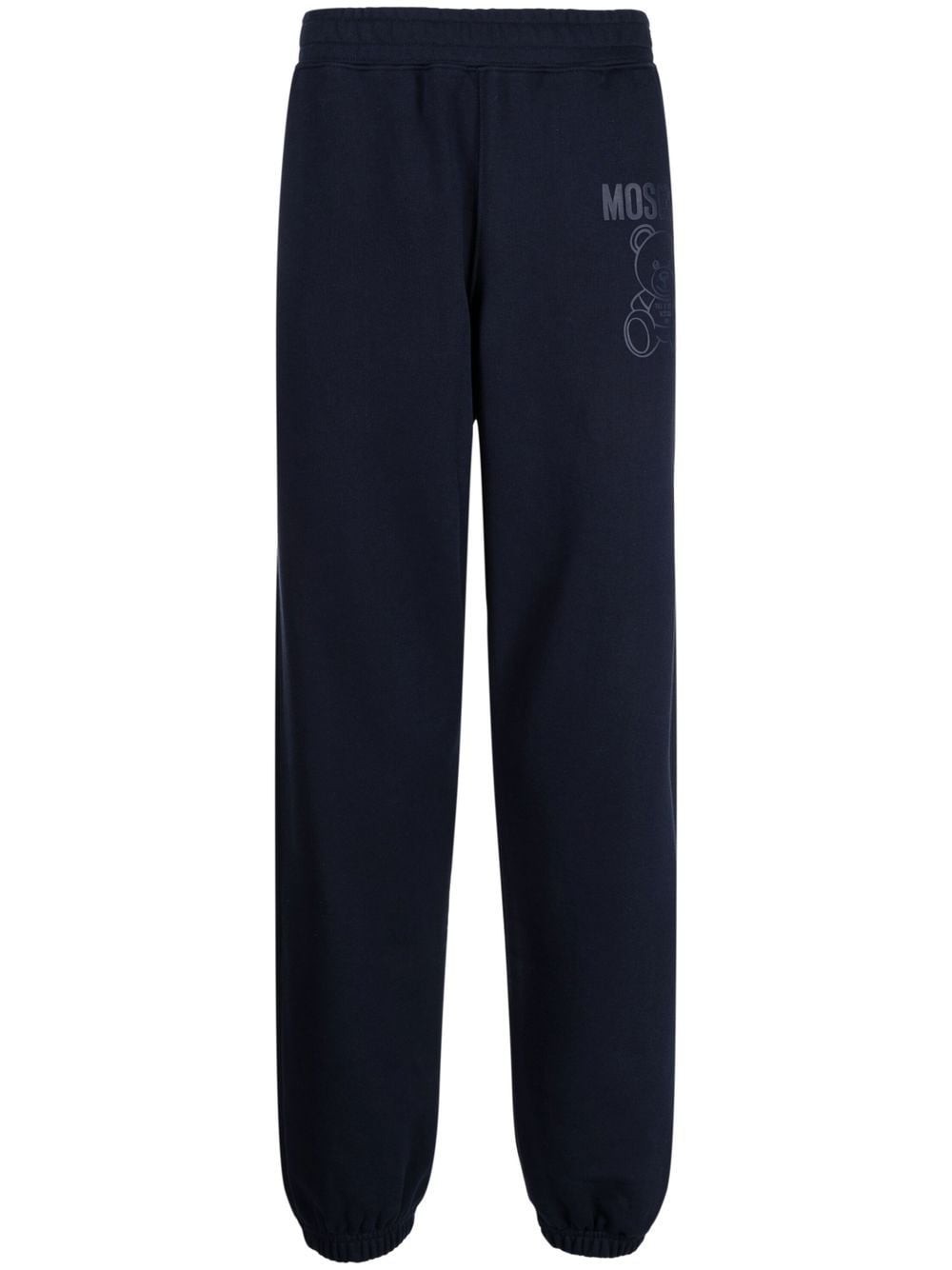 Moschino logo-print detail trousers - Blue von Moschino