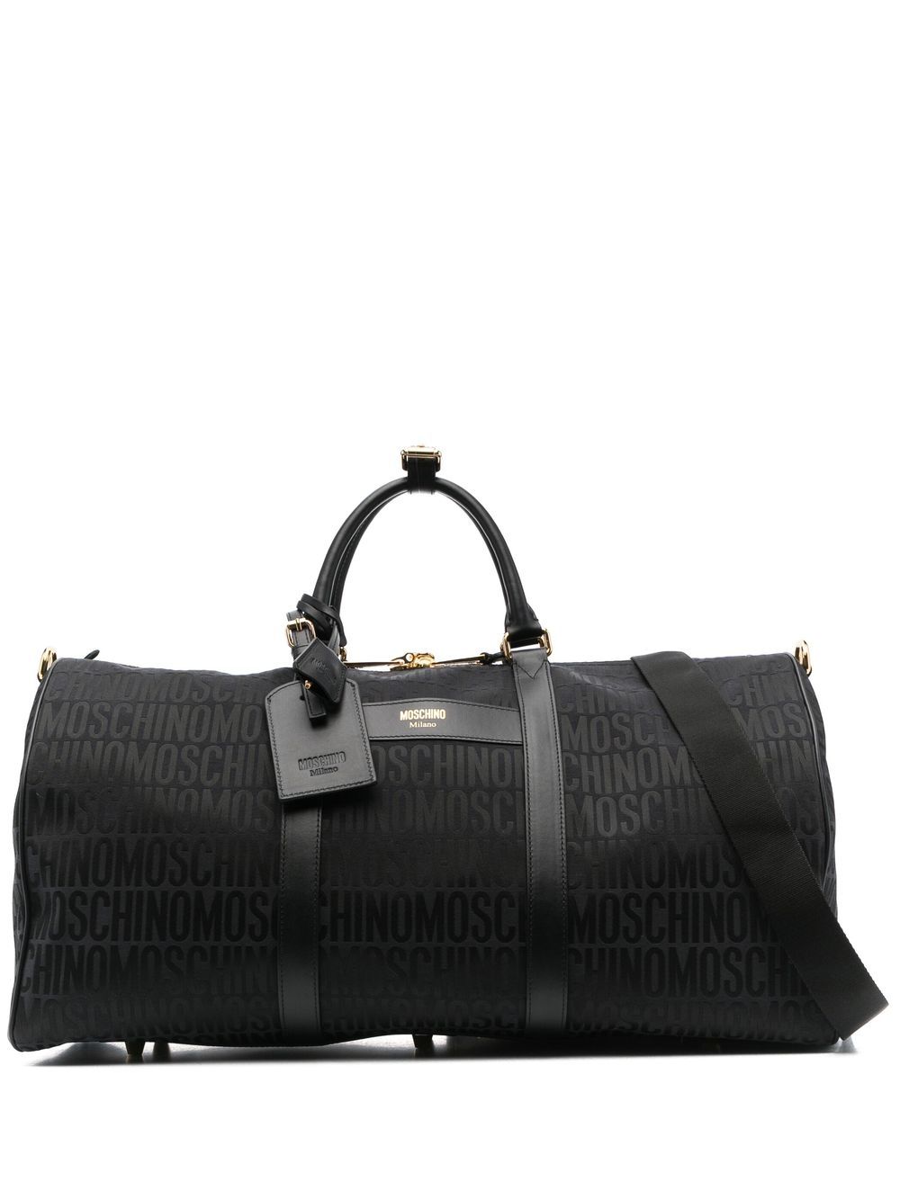 Moschino logo-print duffle bag - Black von Moschino