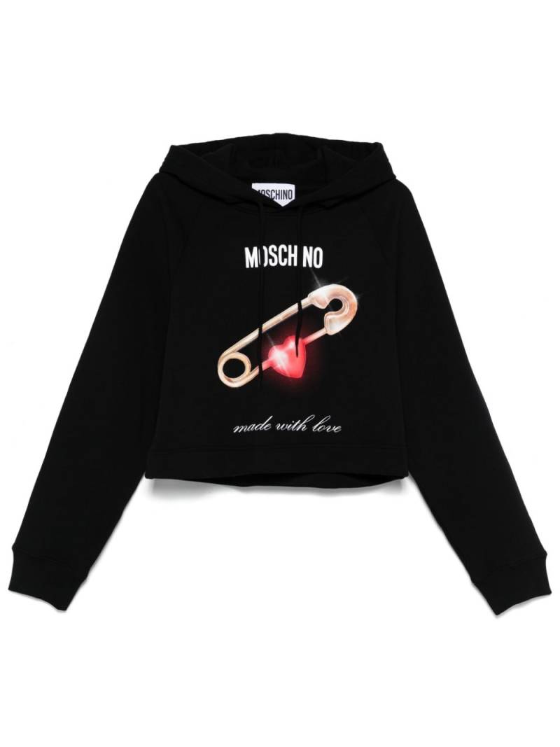 Moschino logo-print hoodie - Black von Moschino