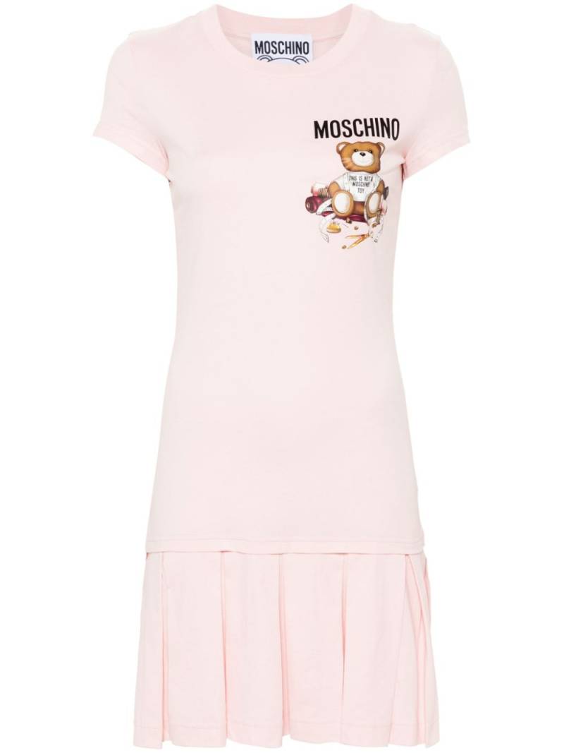 Moschino logo-print mini dress - Pink von Moschino