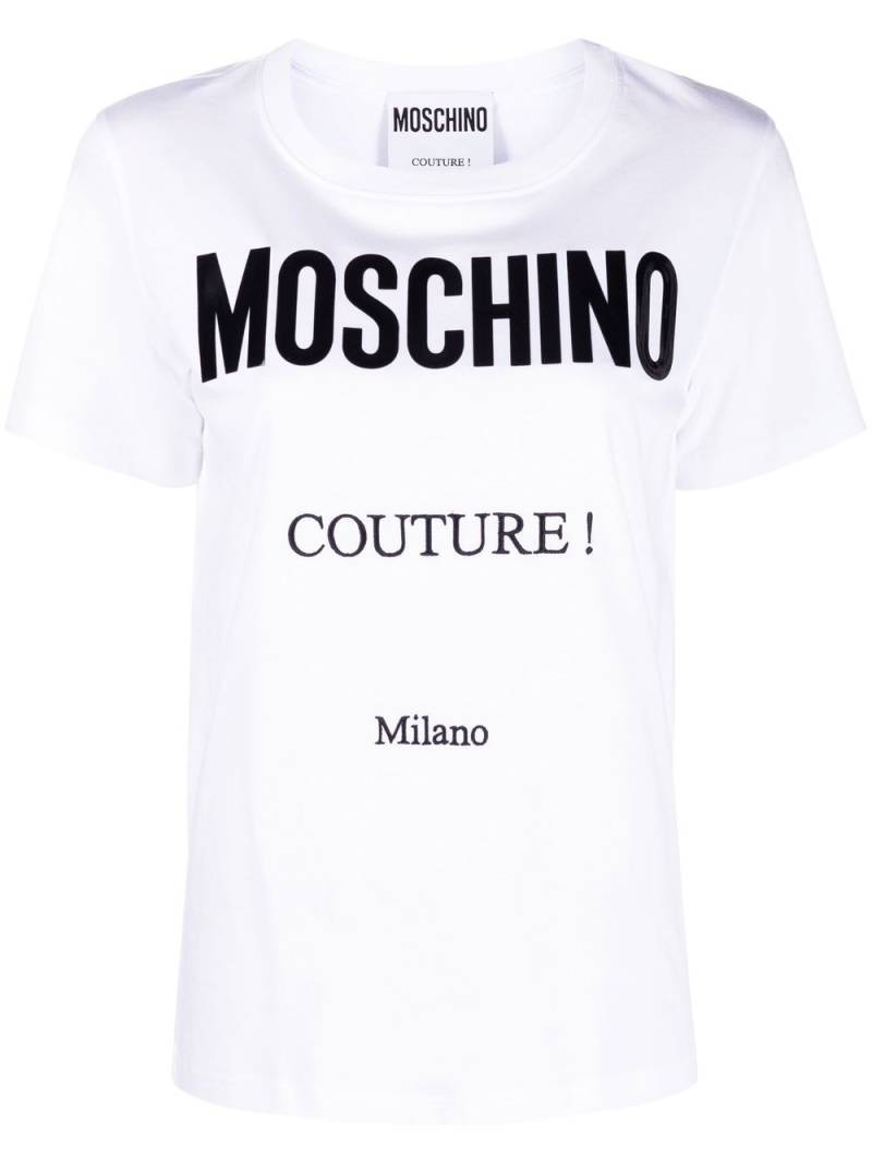 Moschino logo-print organic-cotton T-shirt - White von Moschino