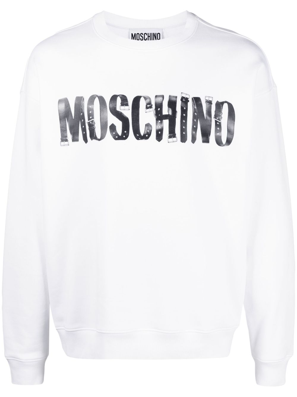 Moschino logo-print organic cotton sweatshirt - White von Moschino