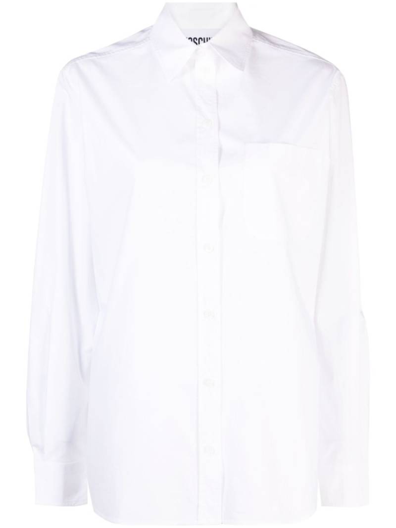 Moschino logo-print poplin shirt - White von Moschino