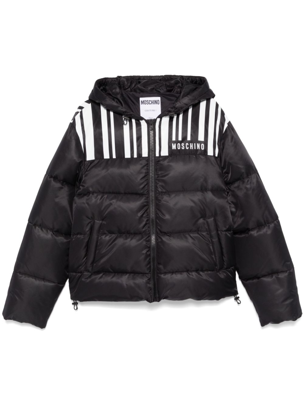 Moschino logo-print puffer jacket - Black von Moschino