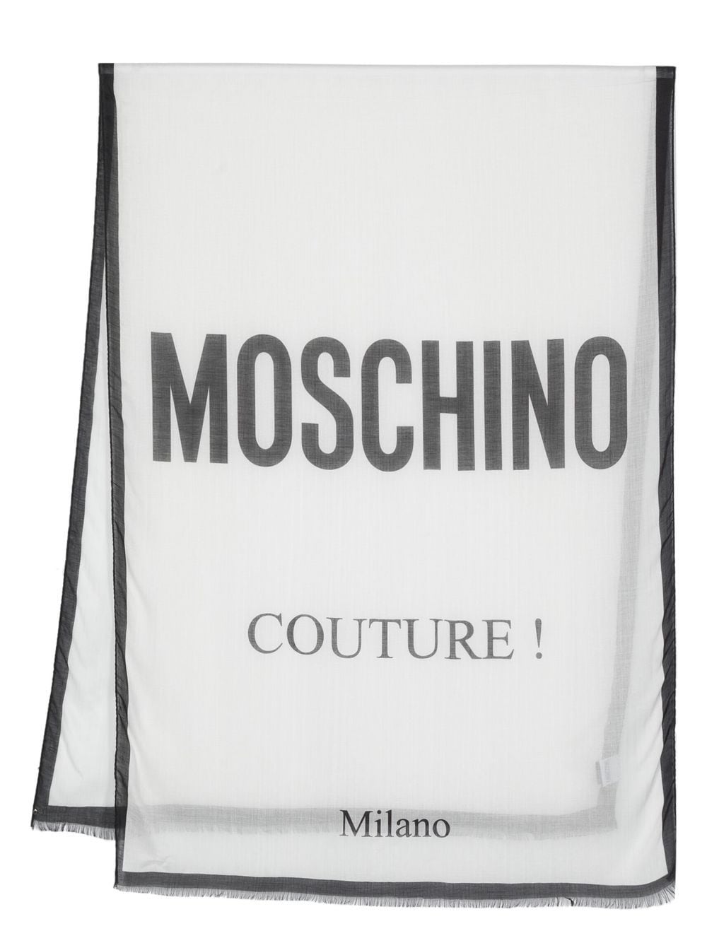Moschino logo-print scarf - White von Moschino