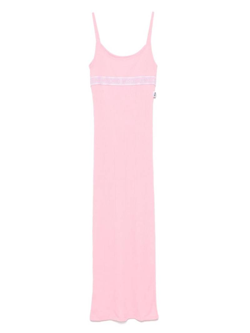 Moschino logo-print slip dress - Pink von Moschino