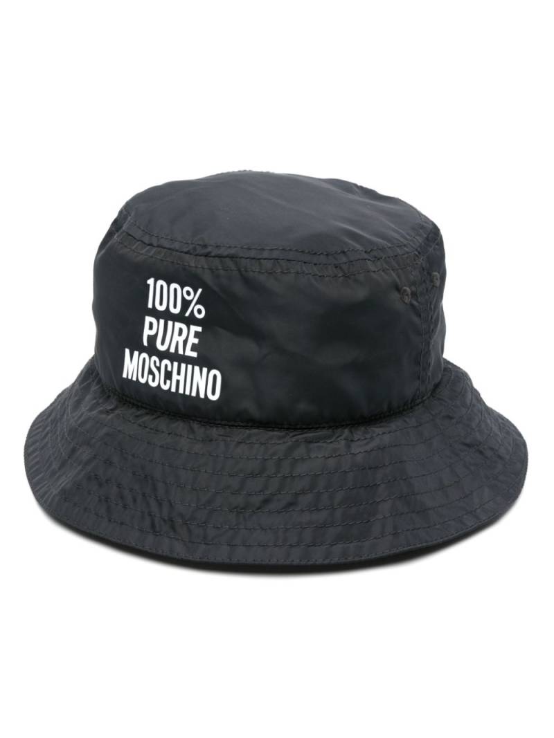 Moschino logo-print slouchy bucket hat - Black von Moschino