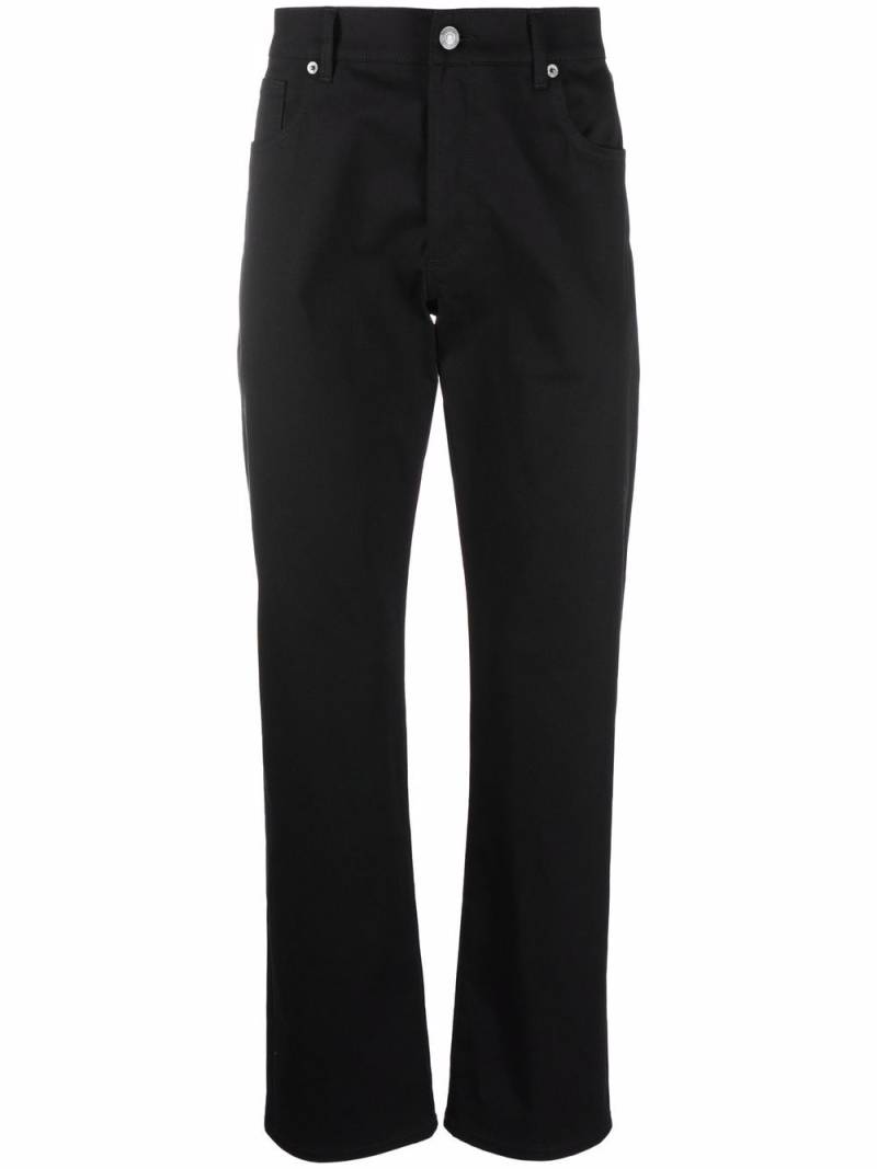 Moschino logo-print straight-leg trousers - Black von Moschino