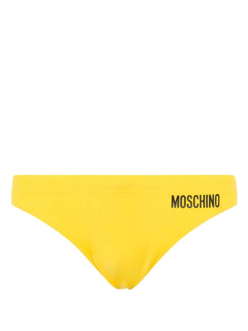 Moschino logo-print swim trunks - Yellow von Moschino