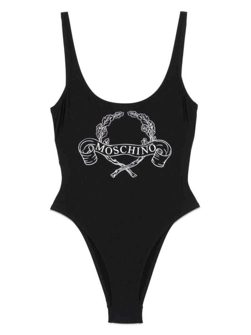 Moschino logo-print swimsuit - Black von Moschino