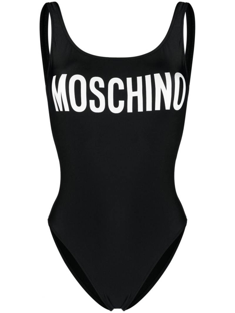 Moschino logo-print swimsuit - Black von Moschino