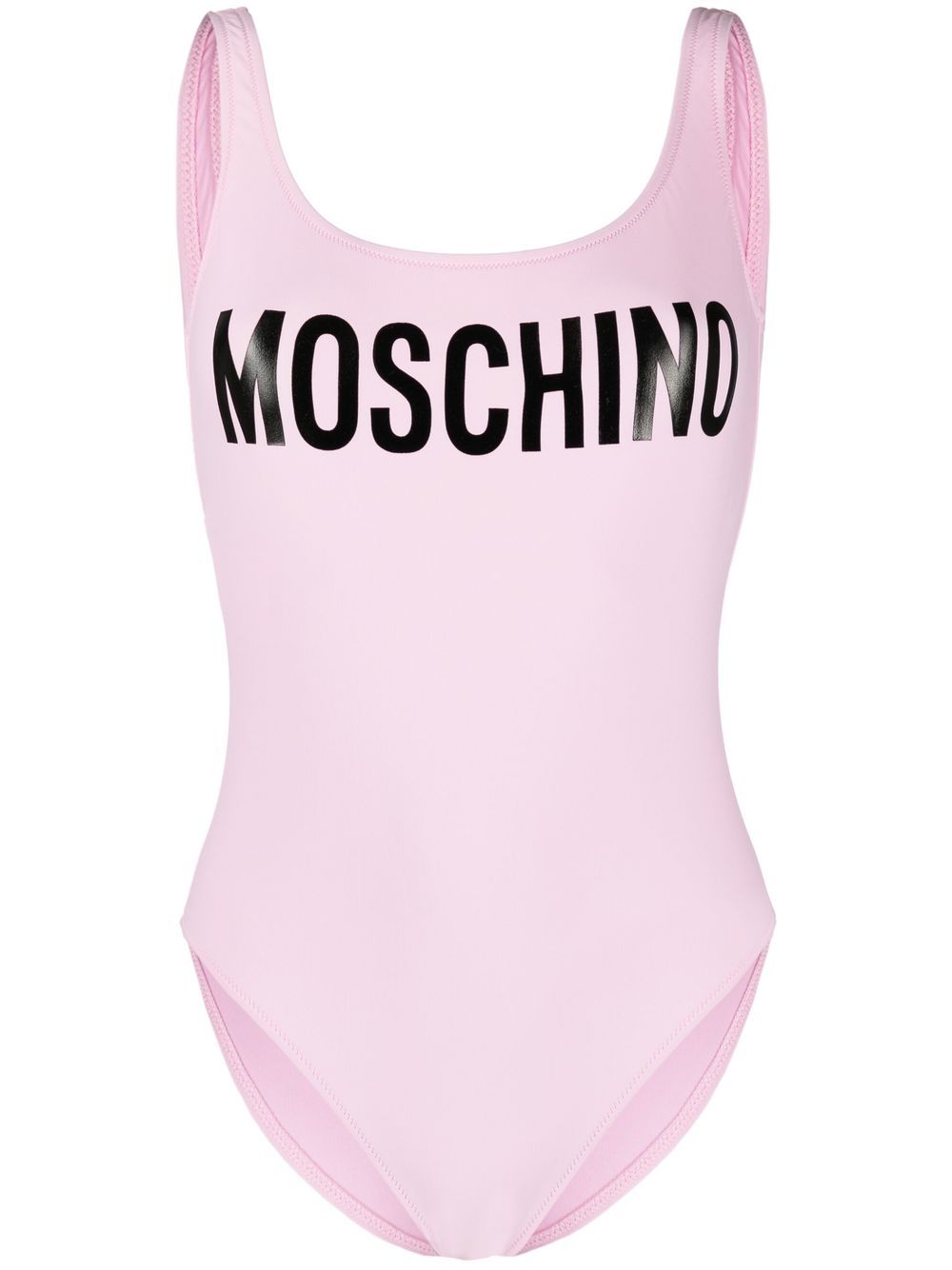 Moschino logo-print swimsuit - Pink von Moschino