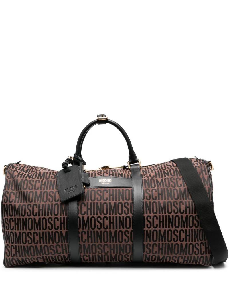 Moschino logo-print weekend bag - Brown von Moschino