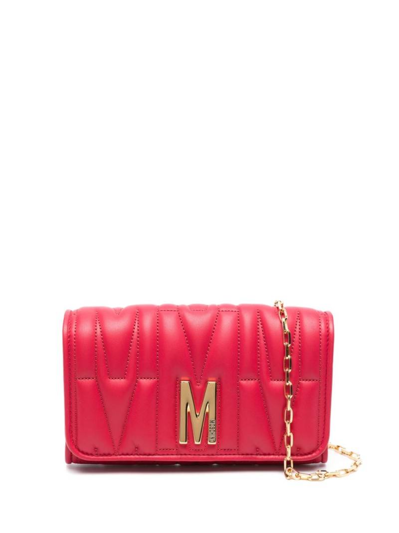 Moschino logo-quilted crossbody bag - Red von Moschino